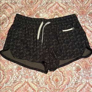 Vuori Black Athletic Shorts with Textured Design size small